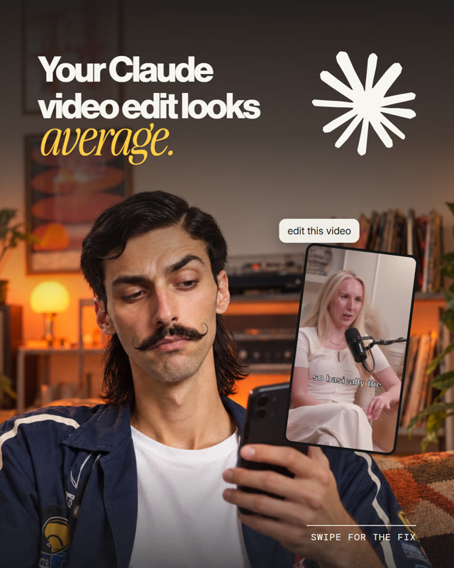 Carousel cover: Your Claude edit looks average
